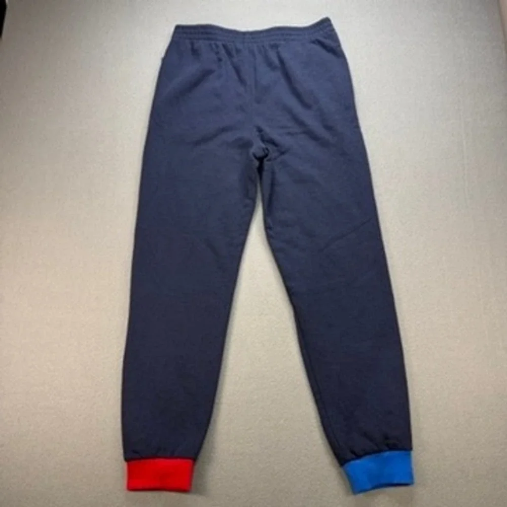 Champion Fleece Jogger Sweatpants Relaxed XL Navy Blue Colorblock Cuffs Logo NWT
